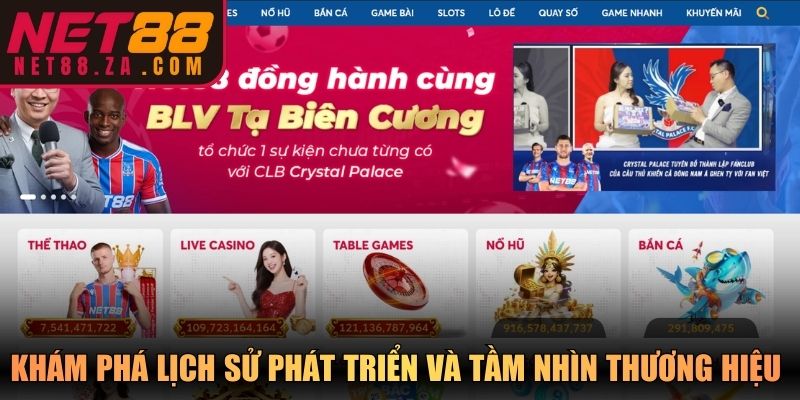 Khám phá lịch sử phát triển và tầm nhìn thương hiệu giới thiệu Net88