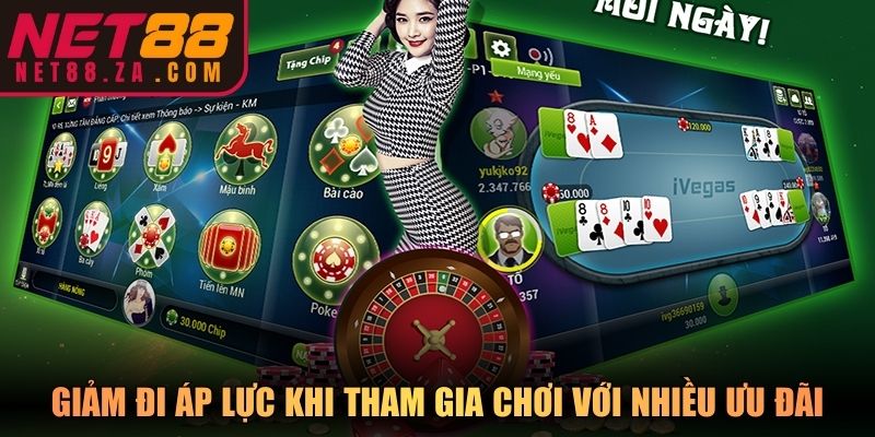 Giảm đi áp lực khi tham gia chơi với nhiều ưu đãi